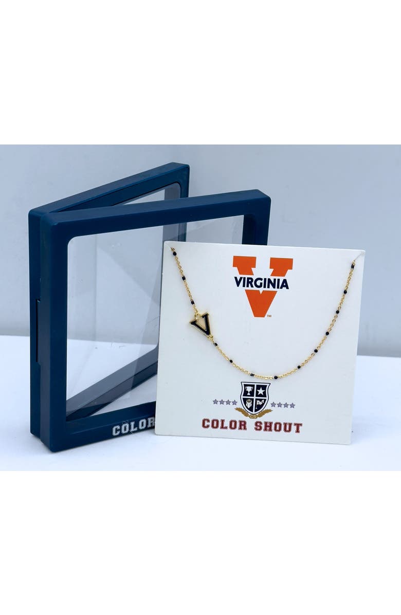 Color Shout University of Virginia Side Necklace, Alternate, color, Yellow Gold