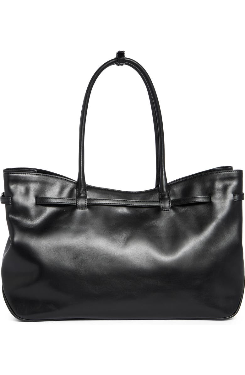 MARGESHERWOOD Grandma Large Buckle Suede Shoulder Bag, Alternate, color, Black Pull-Up