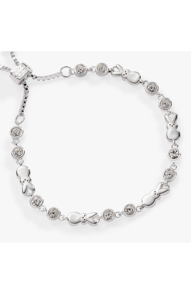 Alex and Ani Peeps<sup>®</sup> Bunny Bolo Bracelet, Main, color, Silver