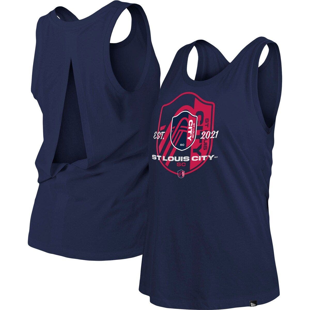 New Era Women's New Era Navy St. Louis City SC Athletic Split Back Tank ...