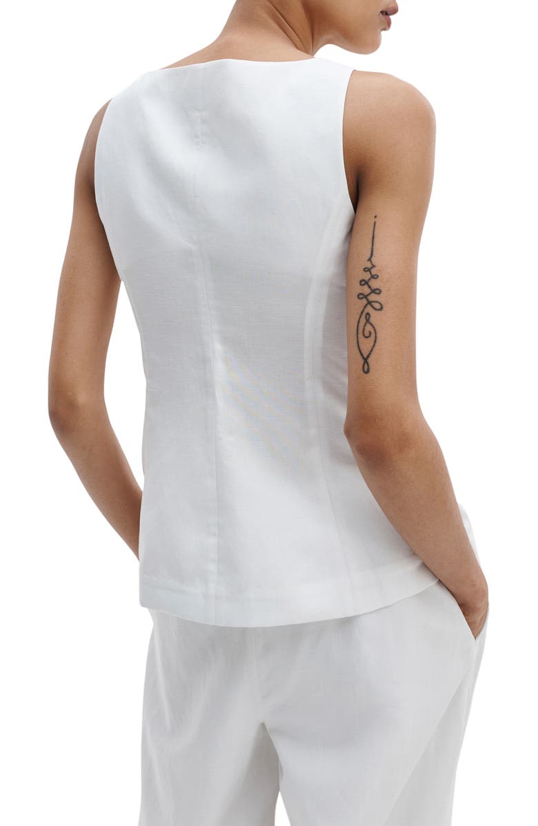 rag & bone Lola Boat Neck Vest, Alternate, color, White