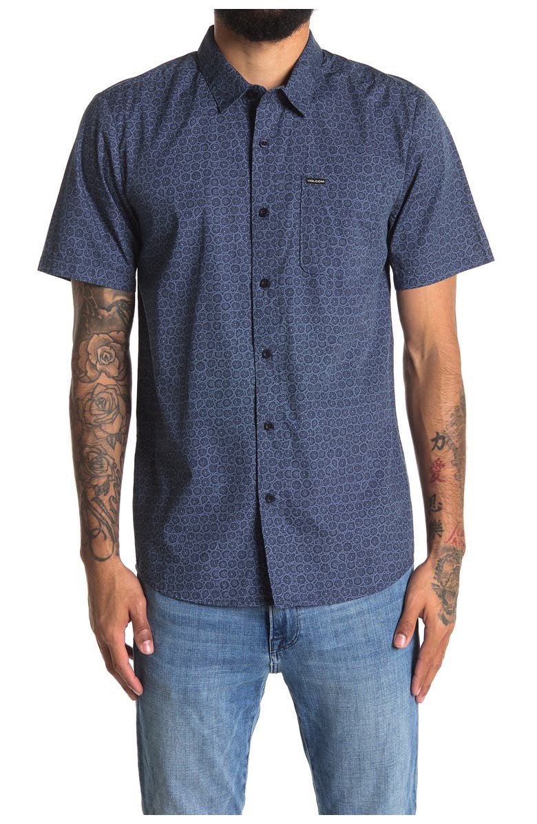 Volcom Jackaroach Short Sleeve Shirt, Main, color, 