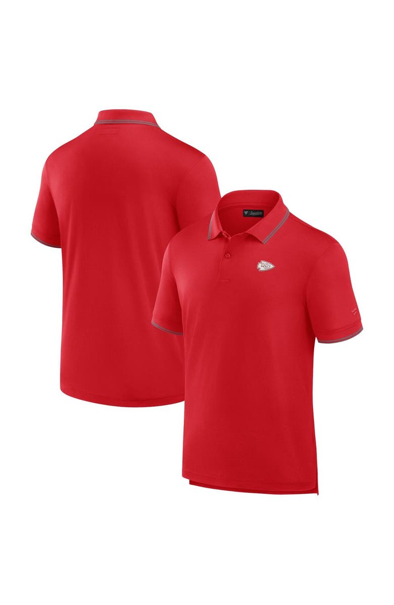 Fanatics Signature Men's Fanatics Signature Red Kansas City Chiefs Pique Polo Shirt, Main, color, Red