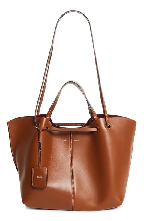 Double Leather Shopper Tote