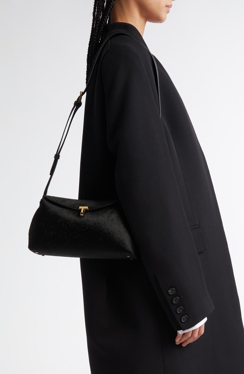 TOTEME T-Lock Genuine Calf Hair Clutch, Alternate, color,