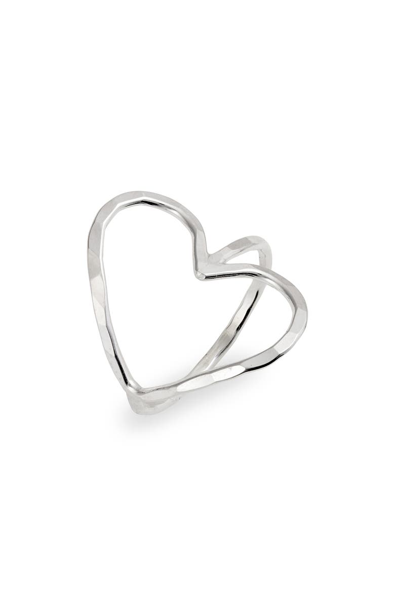 Nashelle Complete Heart Ring, Main, color, Sterling Silver
