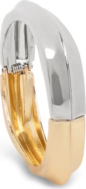 SAACHI Modern Twist Two-Tone Bangle Bracelet