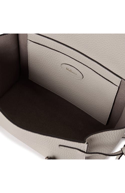 Mulberry 'mini Bayswater' Beige Shoulder Bag With Laminated Logo In Chalk