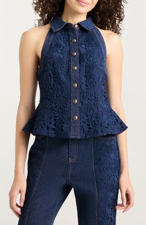 Ronin Lace & Denim Top