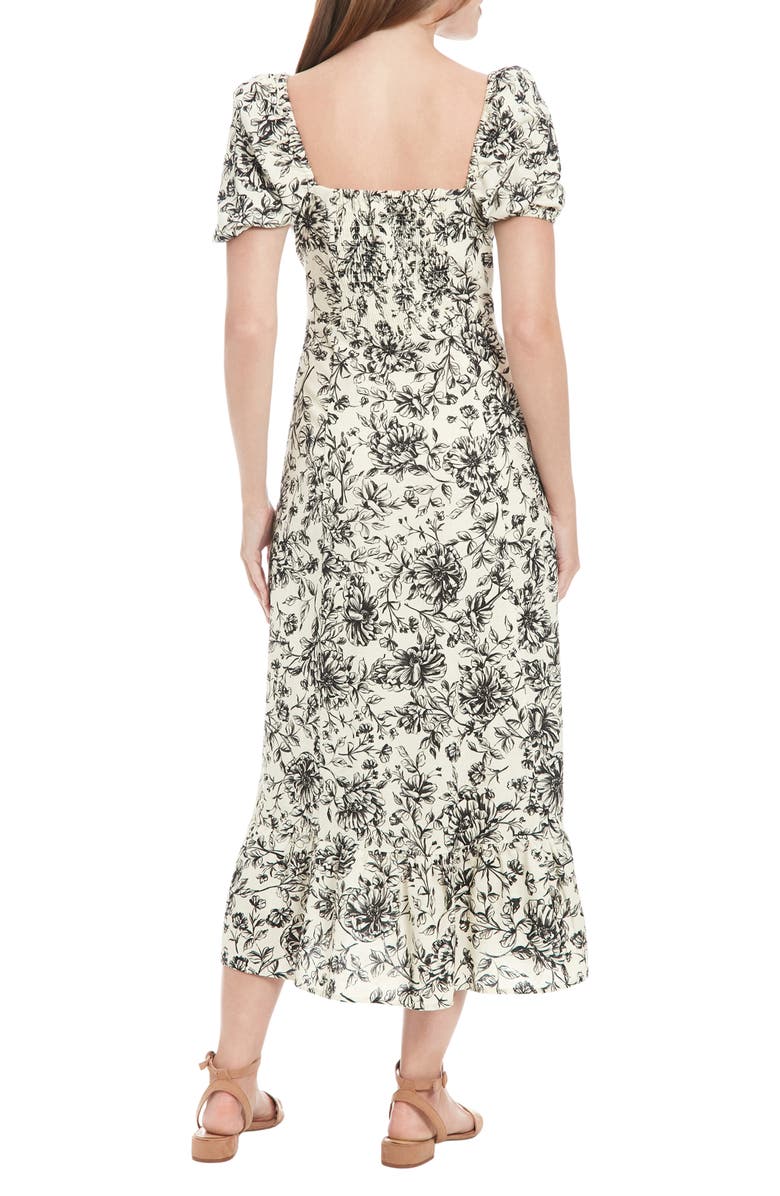 Puff Sleeve Midi Dress