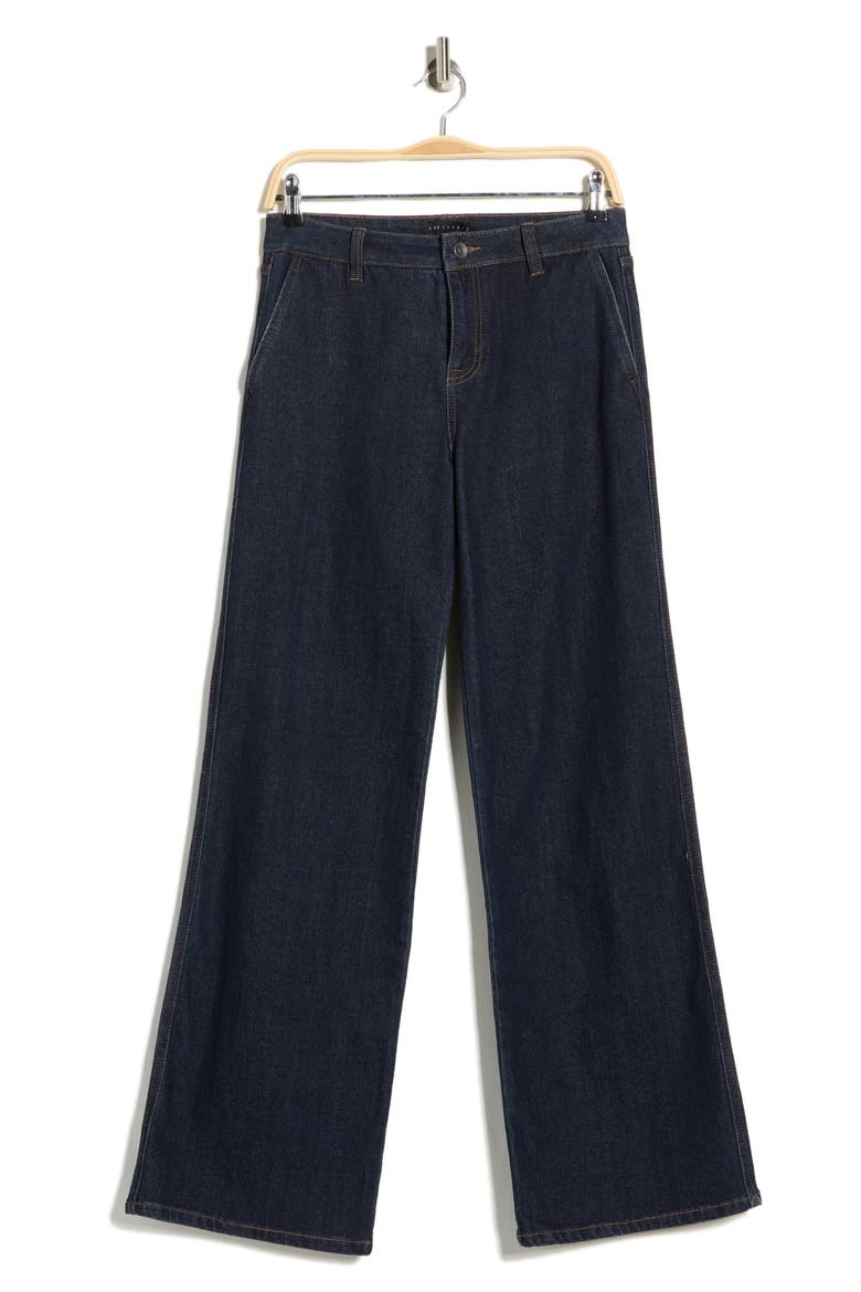 High Waist Wide Leg Jeans, Alternate, color, RINSE