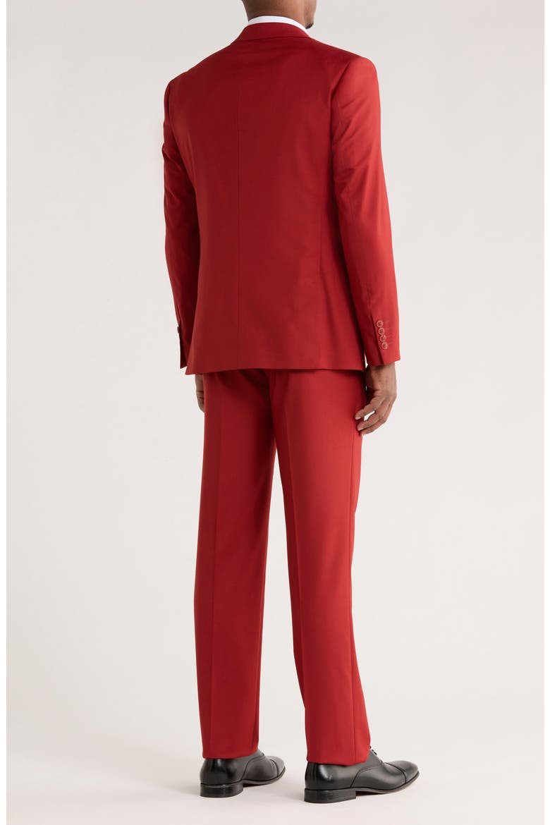 Brick Solid 3-Piece Suit, Alternate, color, BRICK