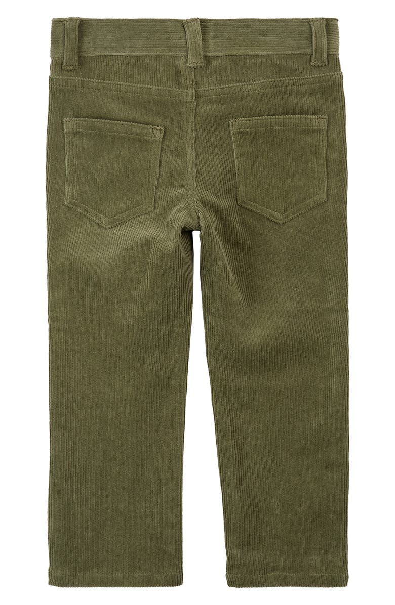 MILES THE LABEL Kids' Stretch Organic Cotton Corduroy Pants, Alternate, color, Dusty Green