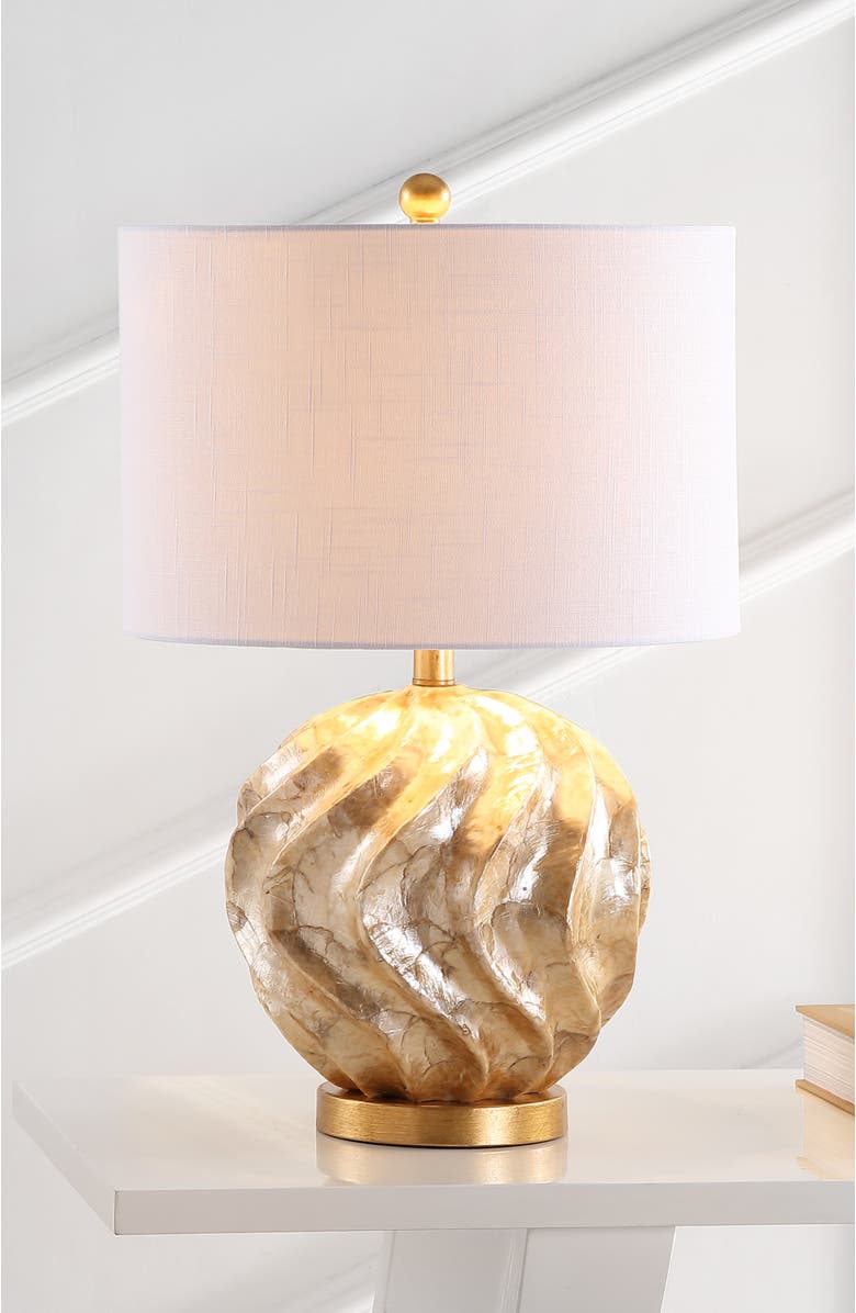 JONATHAN Y Versailles Sphere Sea Shell LED Table Lamp, Alternate, color,