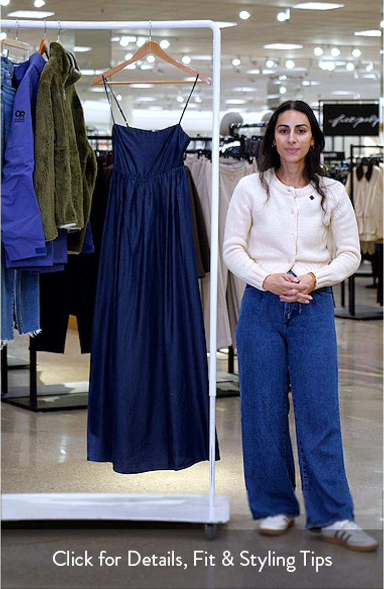 Odessa Cotton Chambray Maxi Sundress, sales video thumbnail