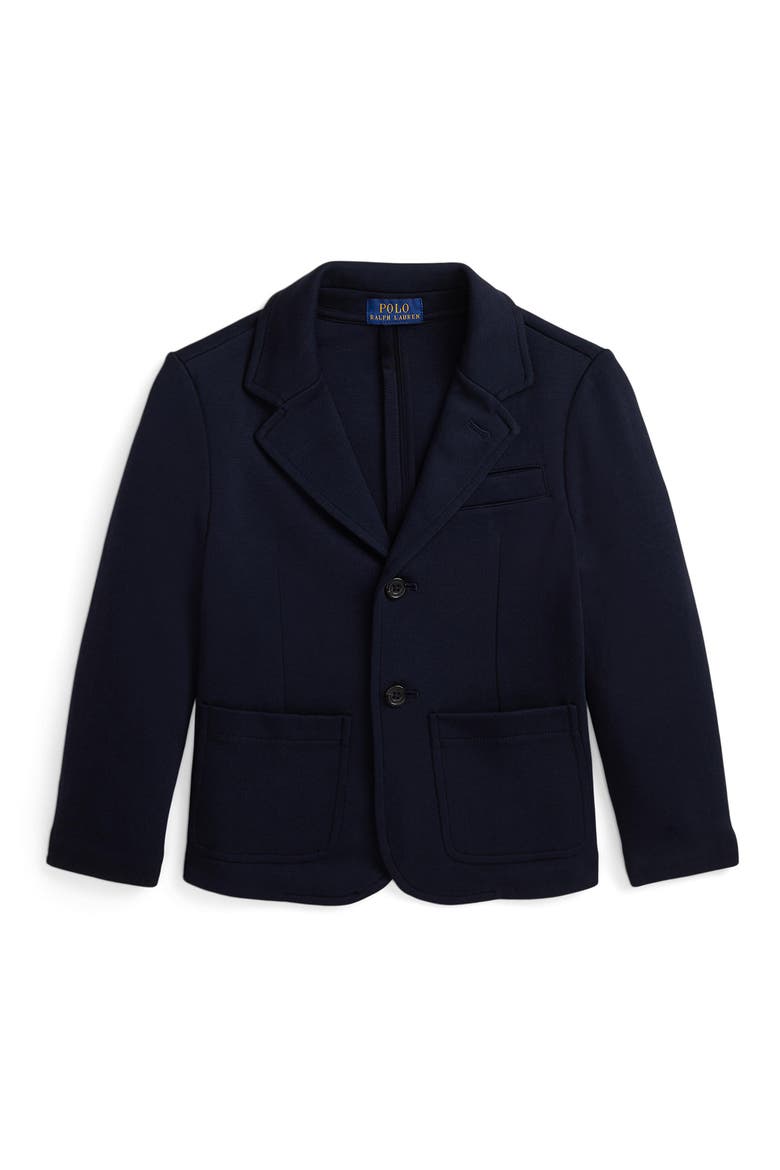 Kids' Double Knit Blazer, Main, color, AVIATR NVY