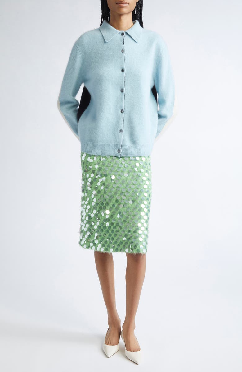 ZANKOV Andrew Merino Wool & Cashmere Cardigan, Alternate, color, Hortensia