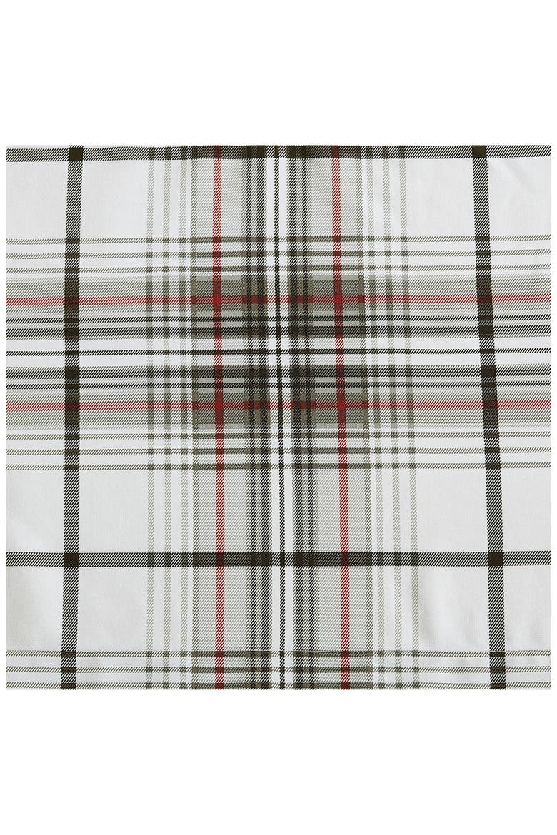 Alder Plaid Tab Top Valance Curtain, Alternate, color, GREY