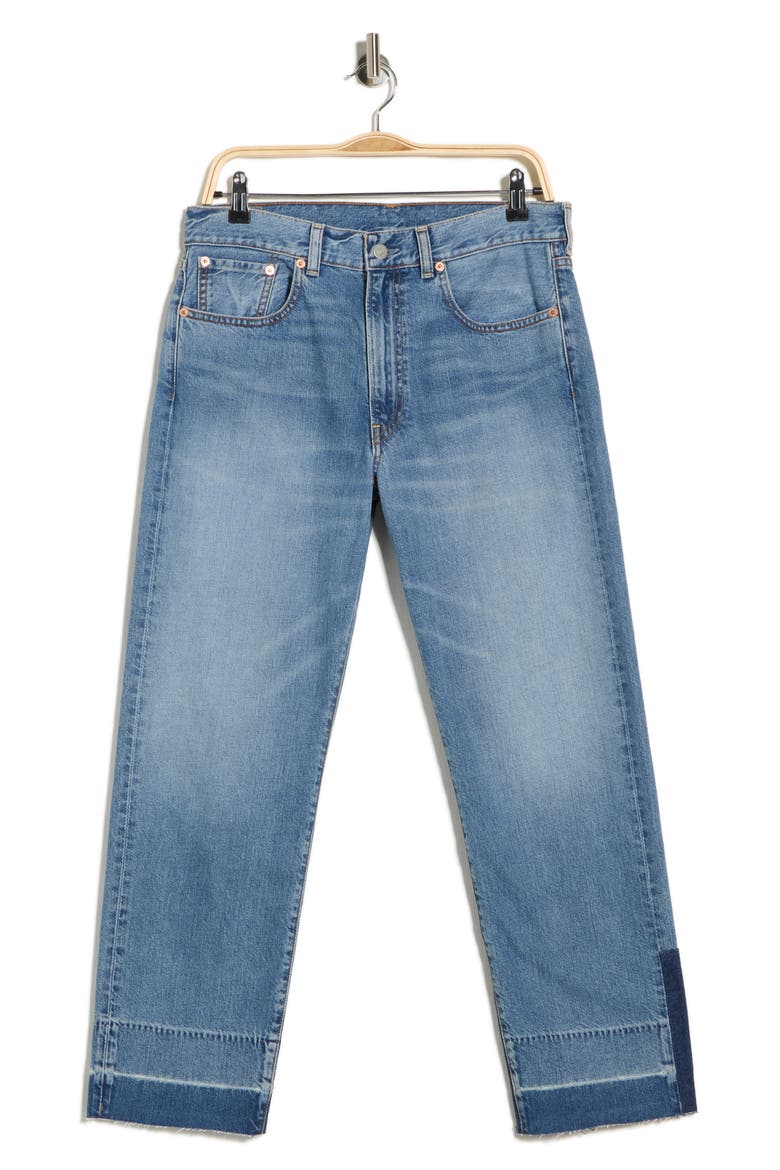Lucy Released Raw Hem Boyfriend Jeans, Alternate, color, WYTHE INDIGO