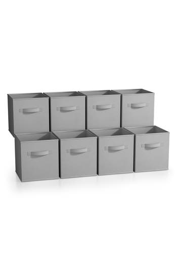 Sorbus 8-pack Foldable Storage Cube Bins In Gray