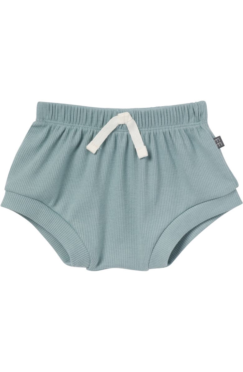 Modern Moments<sup>™</sup> by Gerber Coordinating 4-Pack Bodysuit & Shorts Set, Alternate, color, Ivory 2 Color Stripe/Med Teal