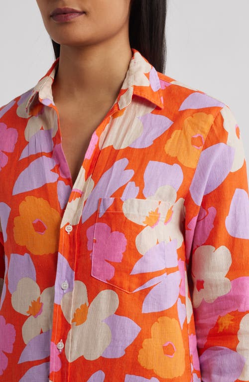Frank & Eileen Rory Maxi Shirtdress In Orange