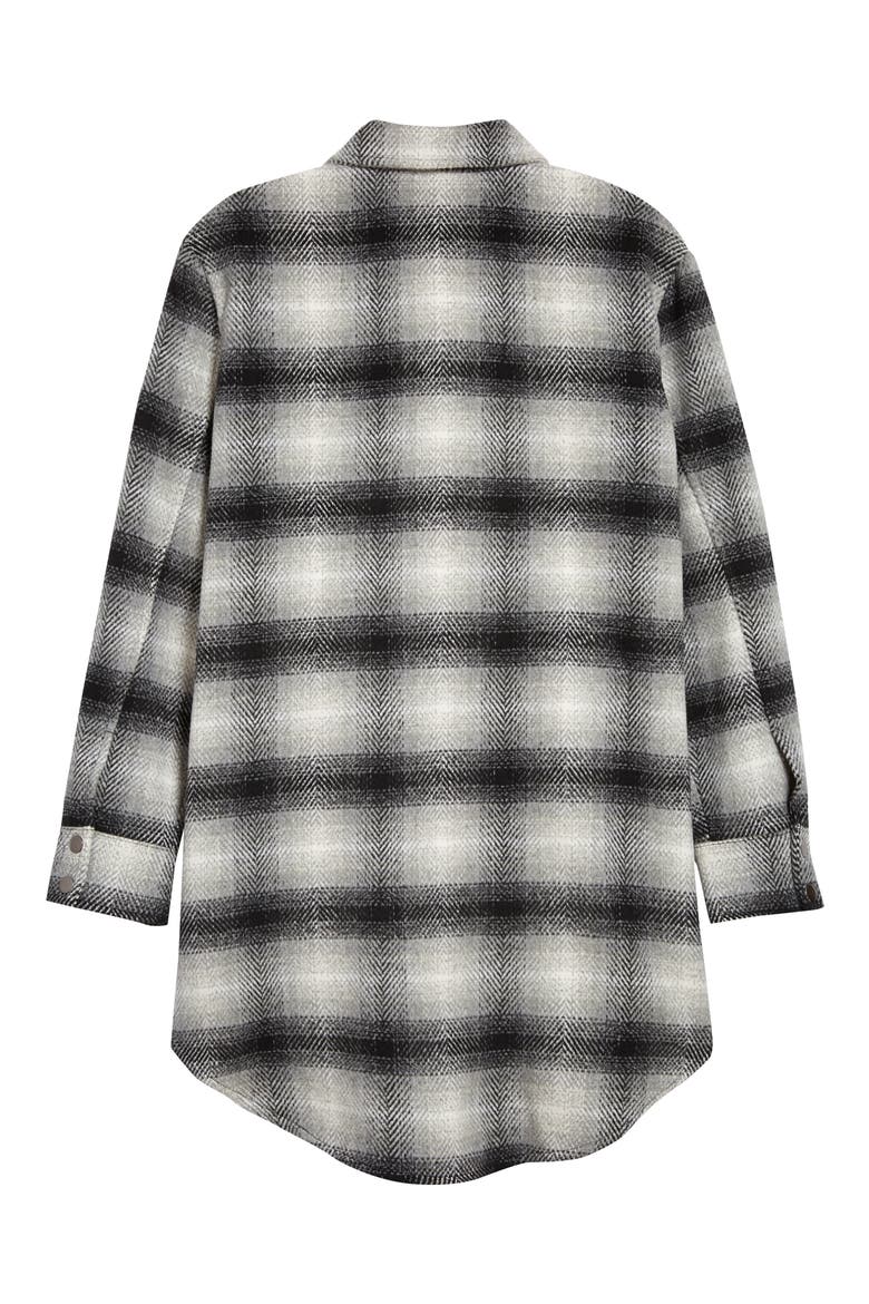 BB Dakota Eldridge Shirt Jacket, Alternate, color, GREY PLAID
