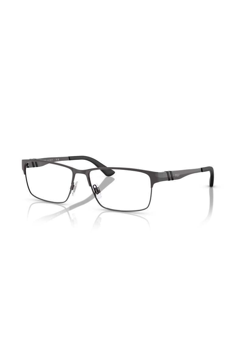 58mm Rectangle optical glasses, Main, color, Grey
