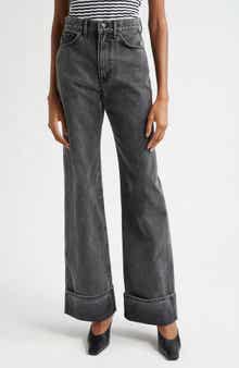 Veronica Beard Taylor High Waist Wide Leg Jeans