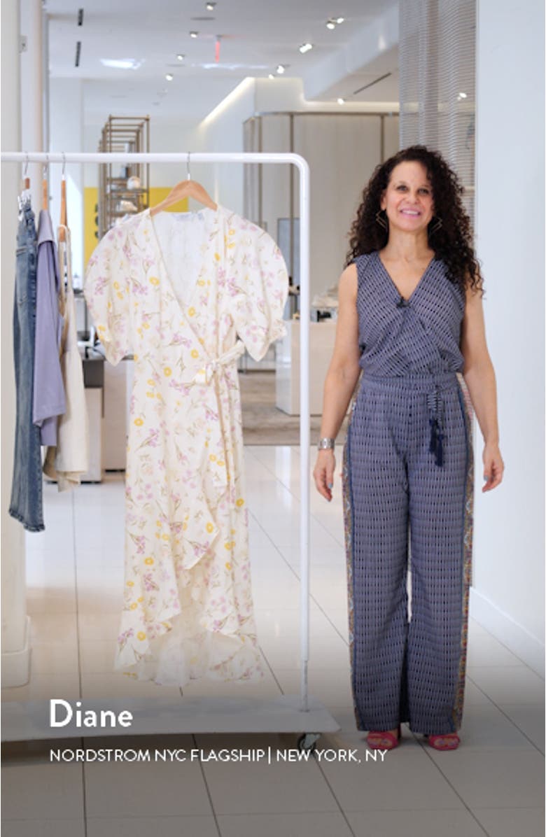 Linen Wrap Midi Dress, sales video thumbnail