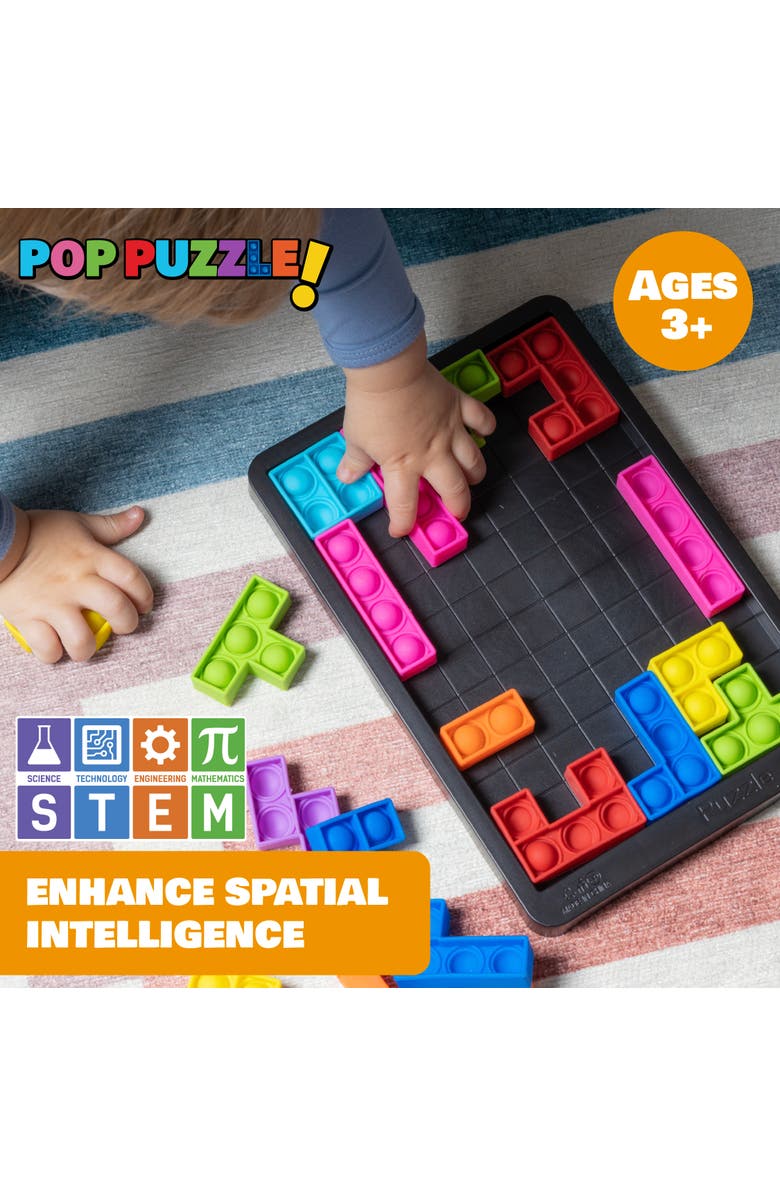 Power Your Fun Pop Puzzle Popper Fidget Game - Black, Alternate, color, Black