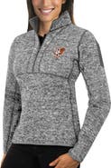 ANTIGUA Women's Antigua Gray Bowling Green St. Falcons Fortune 1/2-Zip Pullover Sweater