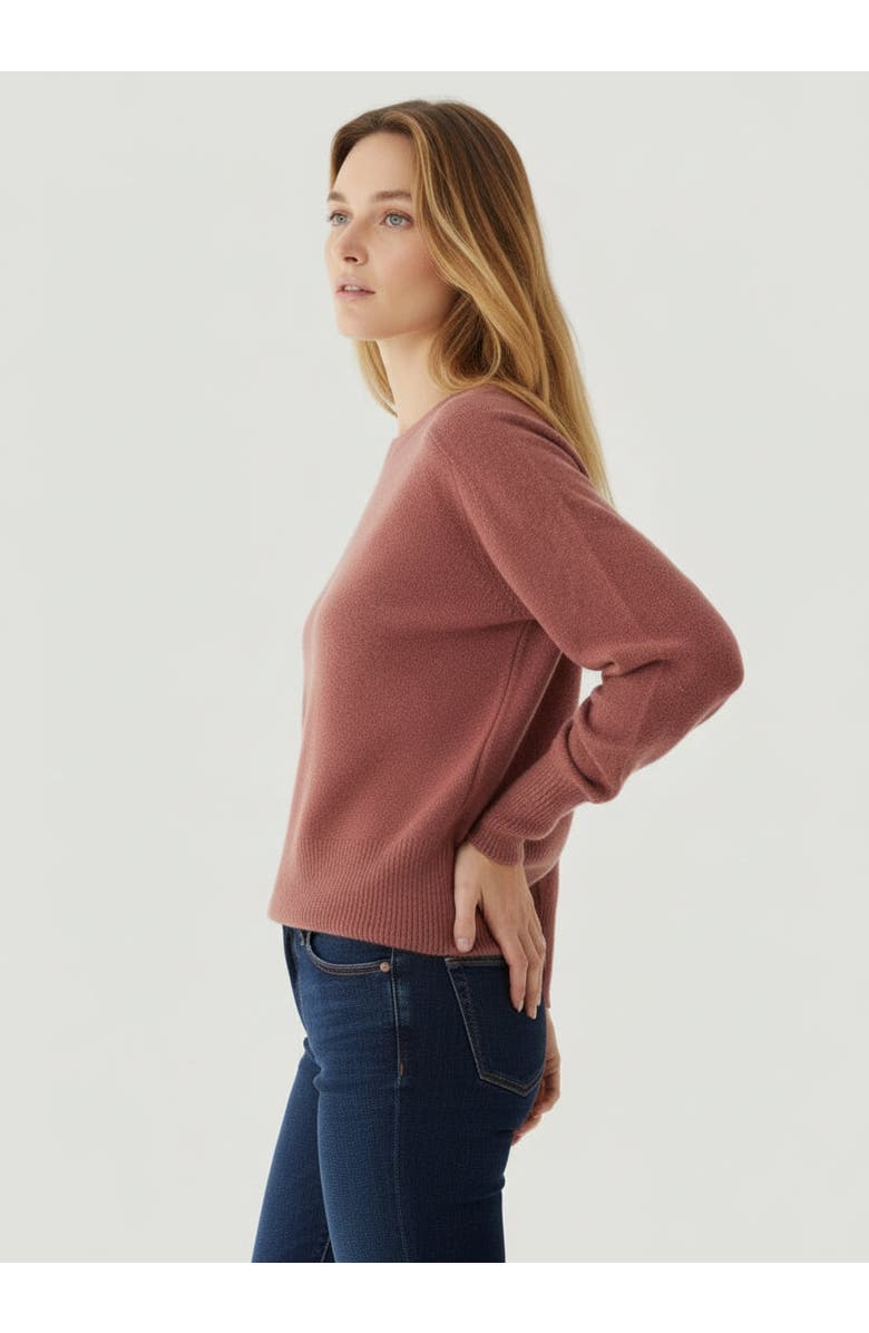 Majestic Filatures Cashmere Long Sleeve Pullover V-Neck, Alternate, color, Rose Taupe