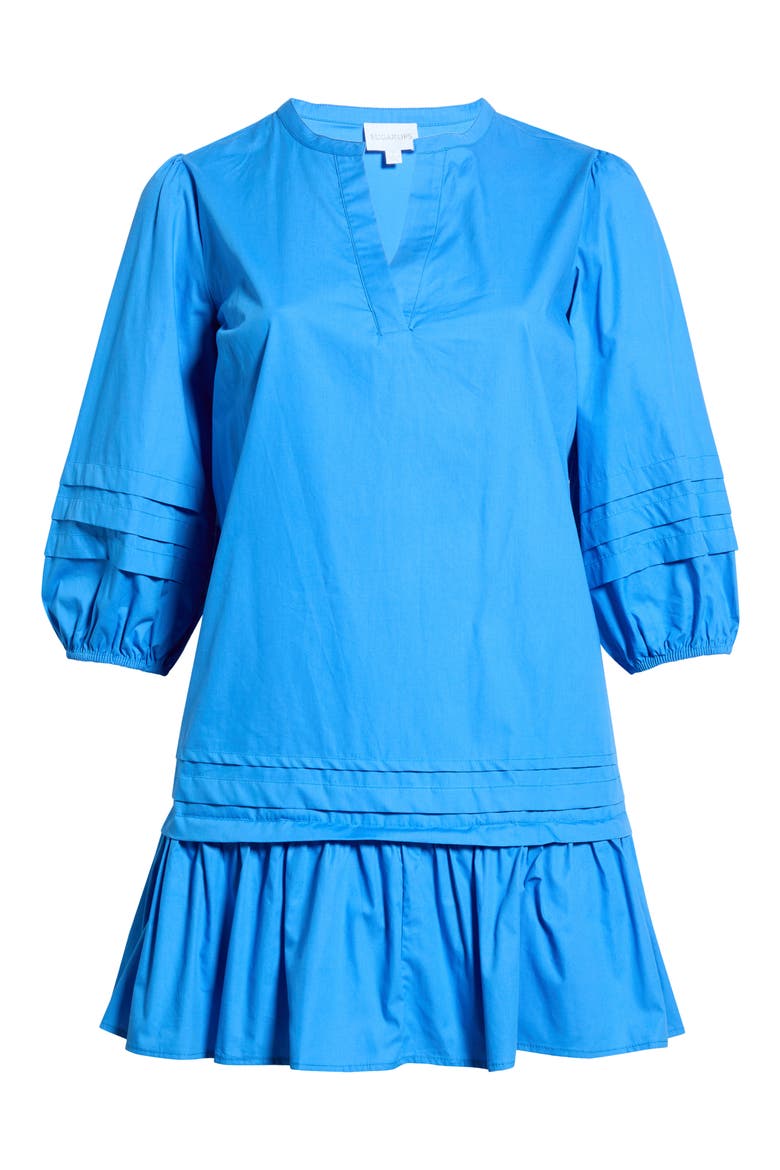 Velma Ruffle Cotton Shift Dress, Alternate, color, COBALT