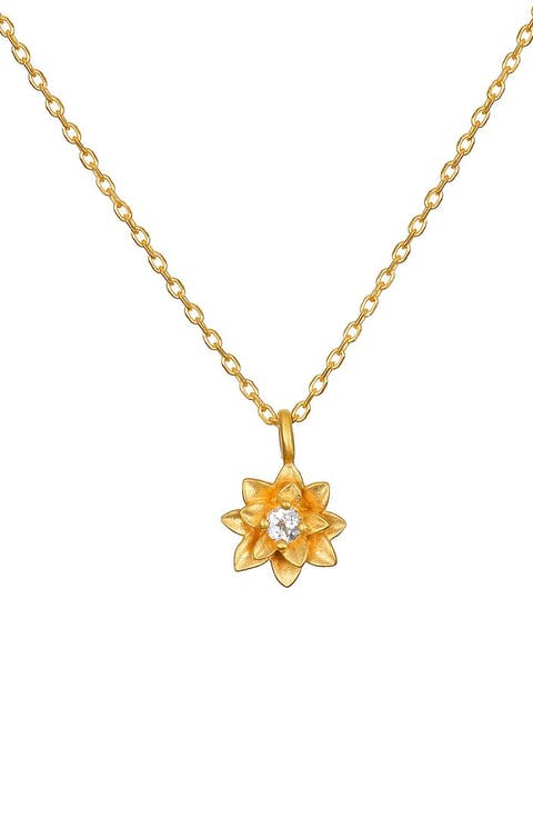 Soul Renew Gold Lotus Necklace