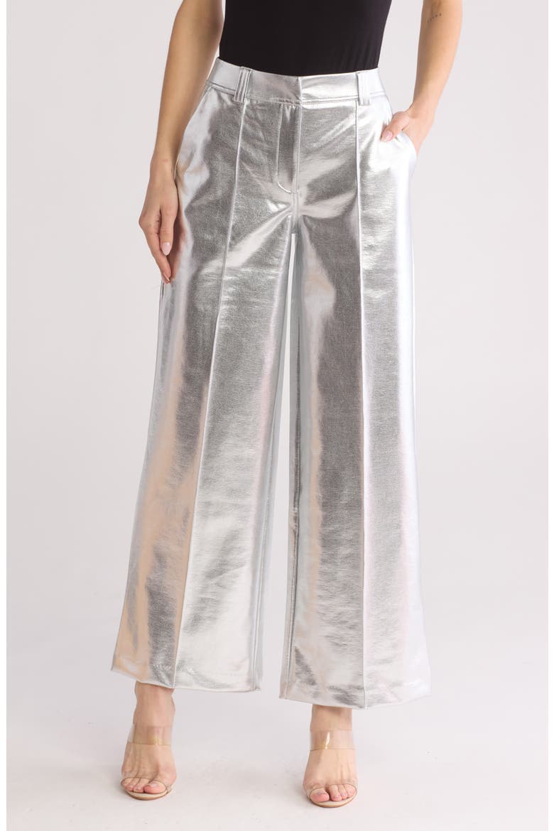 Kate Metallic Pants, Main, color, SILVER