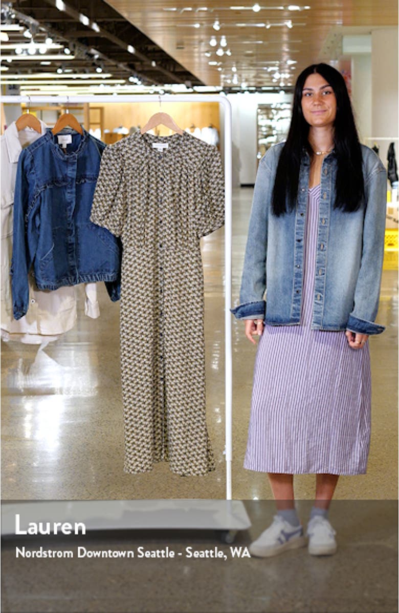 Floral Short Sleeve Midi Dress, sales video thumbnail