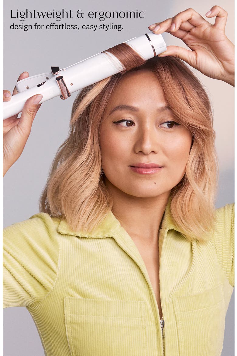 SinglePass® 1.5-Inch Ceramic Curling Iron, Alternate, color, WHITE