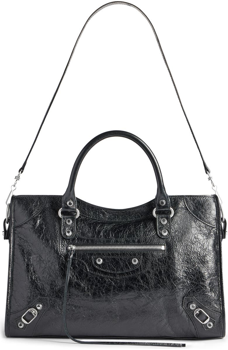Balenciaga Medium Le City Leather Handbag, Alternate, color,
