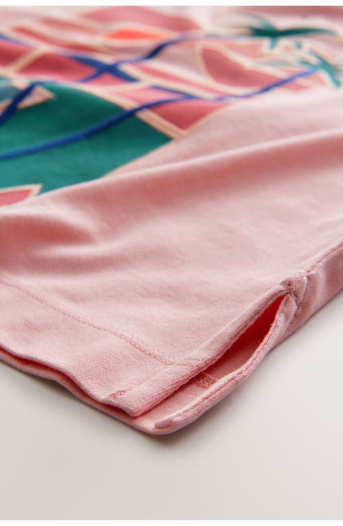 Next Kids' Pool Side Cotton Graphic T-shirt In Pink