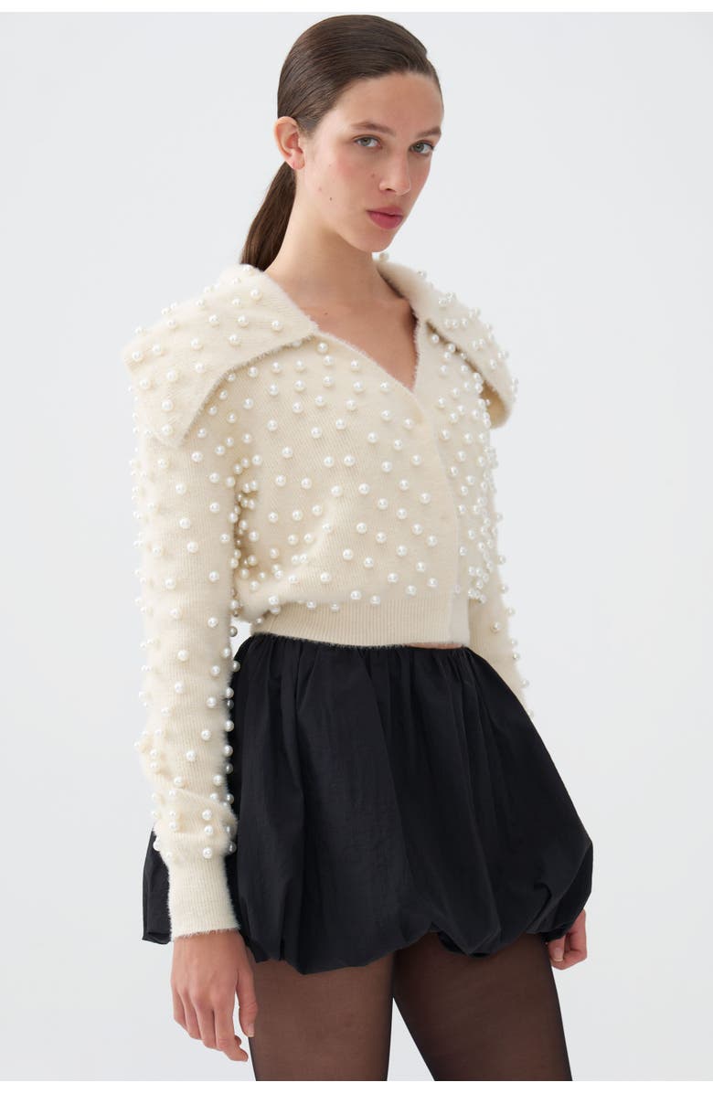 Nocturne Wide Neck Knit Polo Top, Alternate, color, 