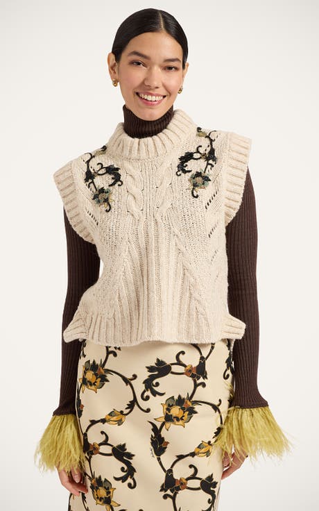 Cameo Vest Embroidered