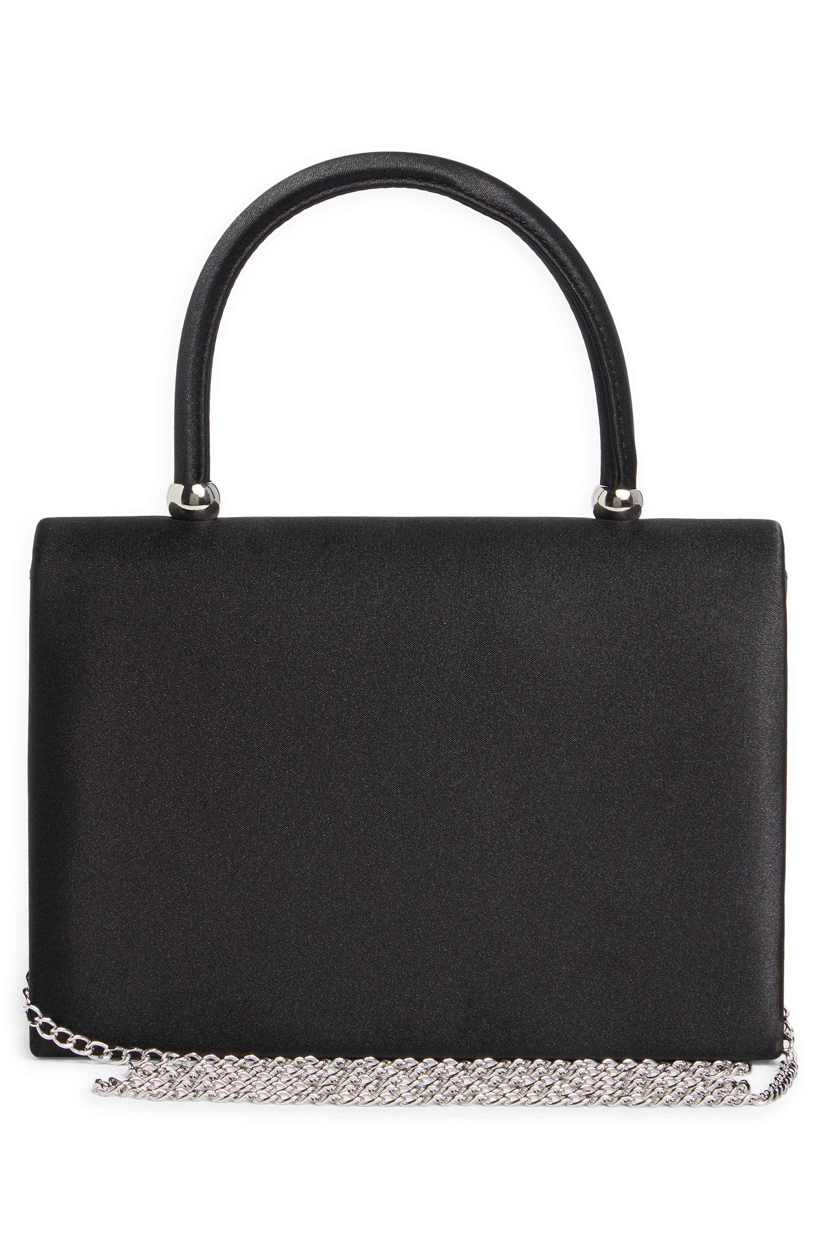 ALESSIA BIANCHI Crystal Bow Evening Bag, Alternate, color, Black