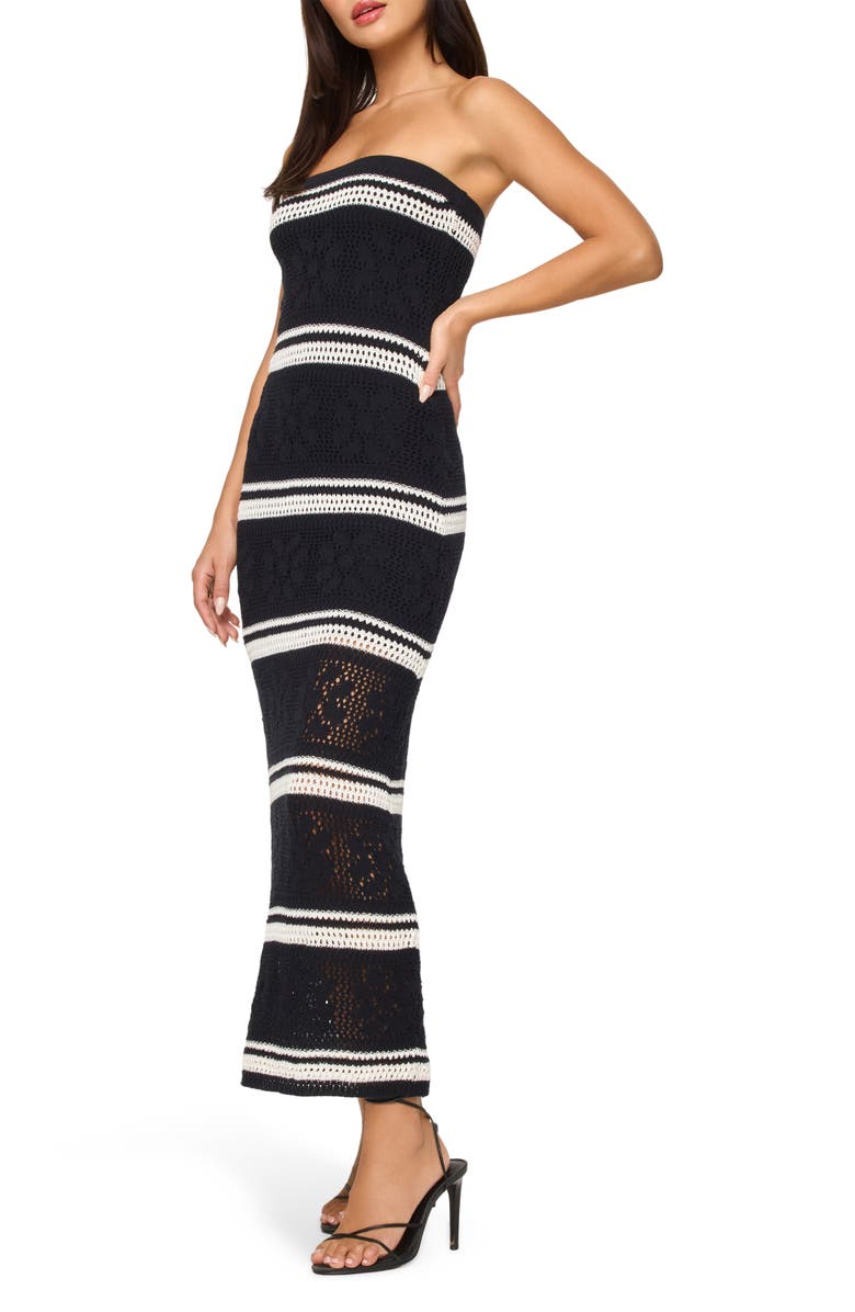 LSPACE Rosalia Strapless Knit Cover-Up Dress, Alternate, color, 