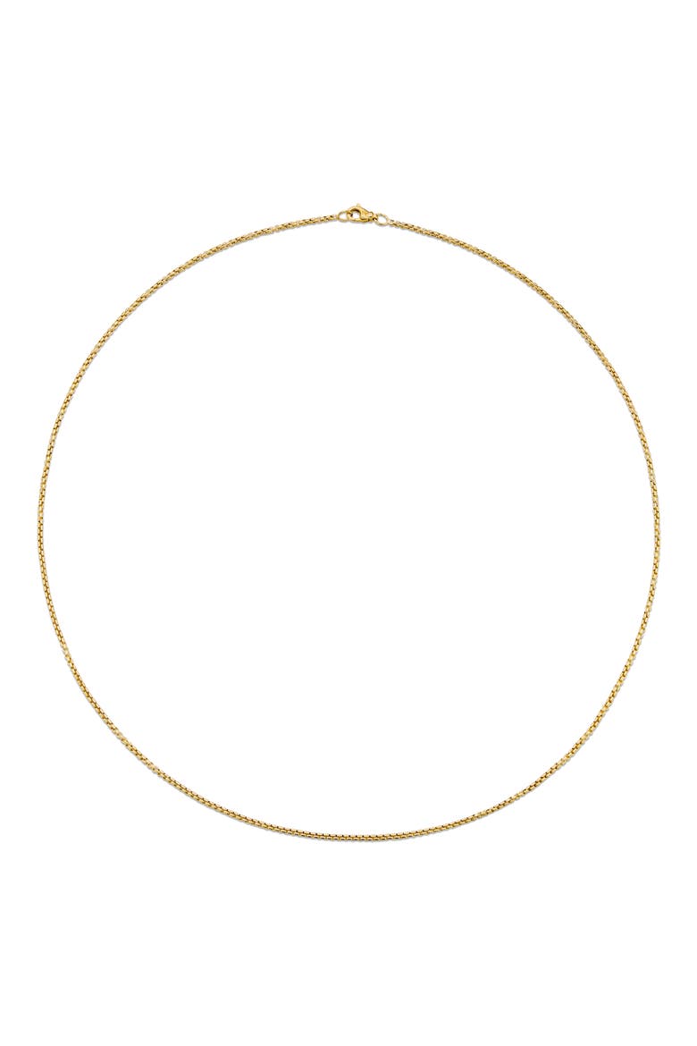Men's Box Chain Necklace in 18K Gold, 1.7mm, Alternate, color, YELLOW GOLD