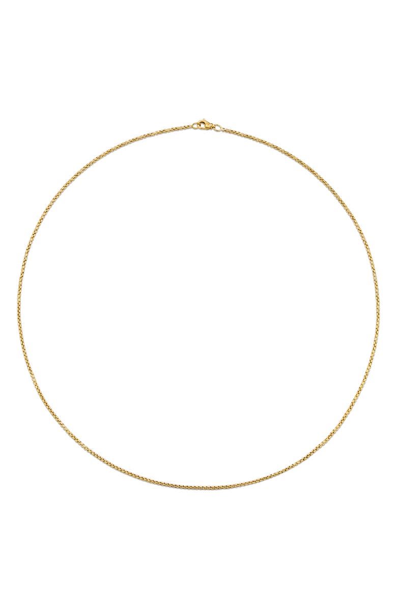 David Yurman Men's Box Chain Necklace in 18K Gold, 1.7mm, Alternate, color, Yellow Gold