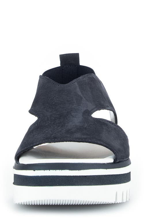 Gabor 44.623 Platform Slingback Sandal In Blue