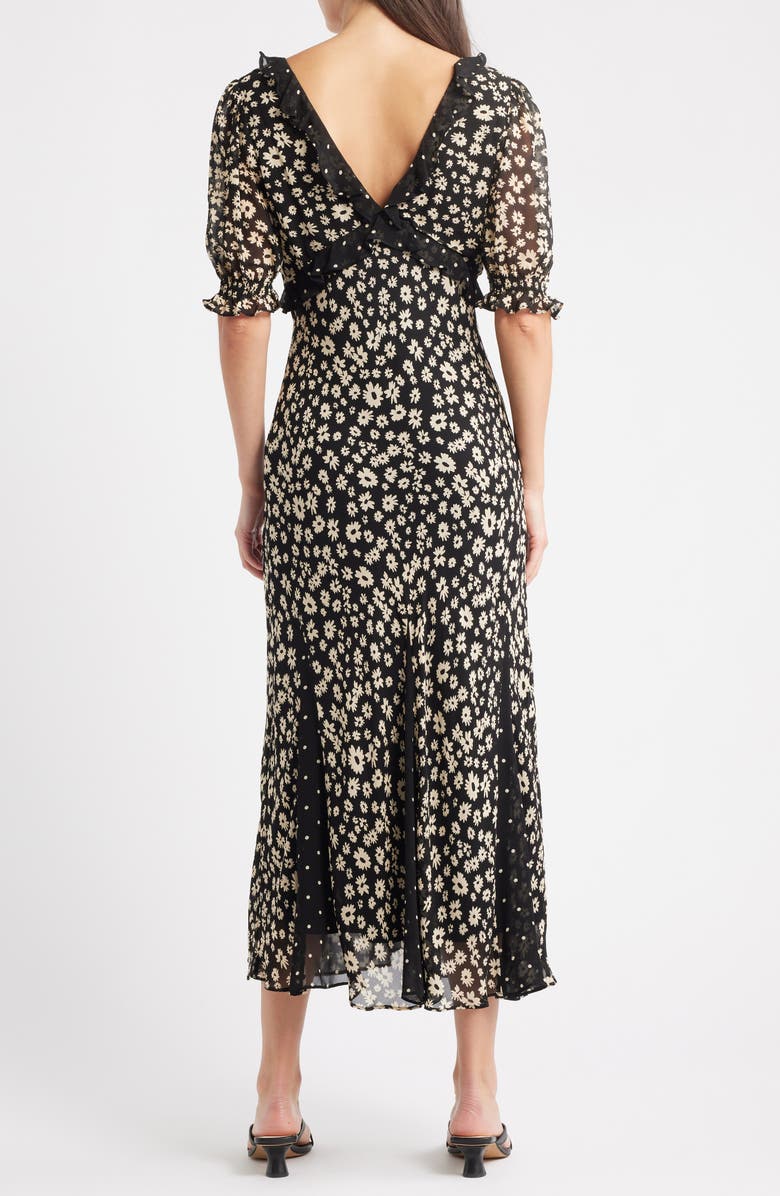 Rails Annmarie Floral Ruffle Trim Maxi Dress, Alternate, color, Daisy Dot Combo