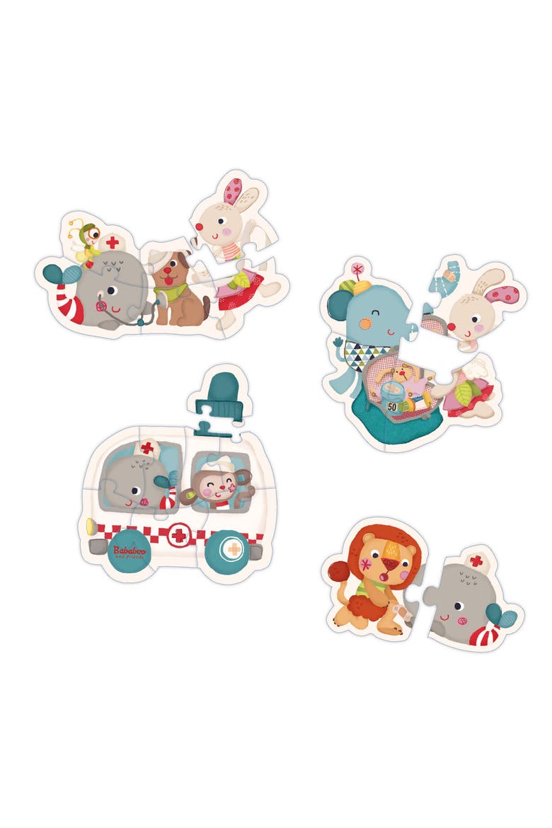 Wilma Whale Ambulance Figure Puzzle, Main, color, Grey