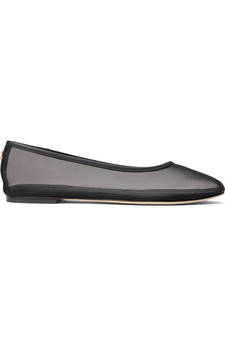 Ralph Lauren Jayna Mesh Ballet Flat, Alternate, color, Black